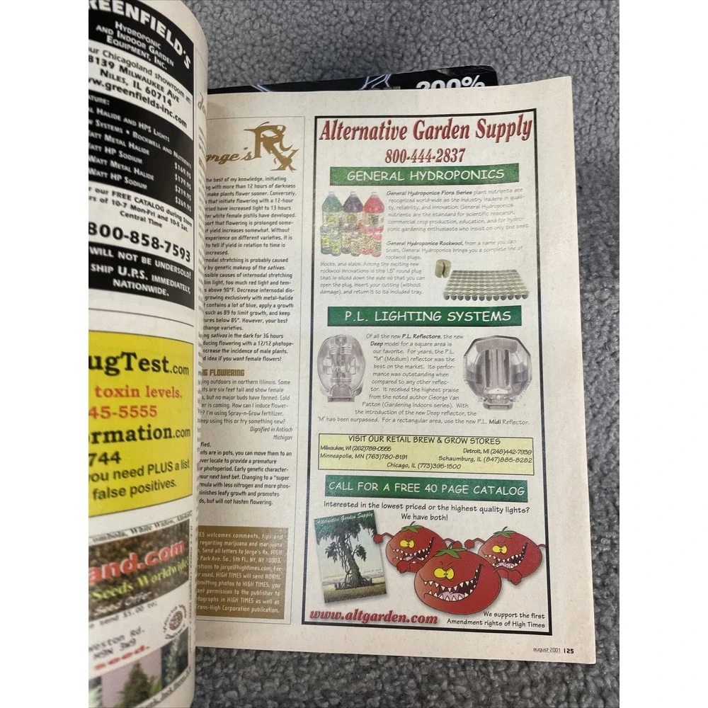 High Times Magazine Build Your Own Micro‎ Garden (August 2001)